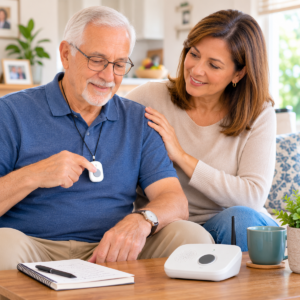 Older adult applying safe everyday guidance related to medical alert systems for seniors: the complete guide