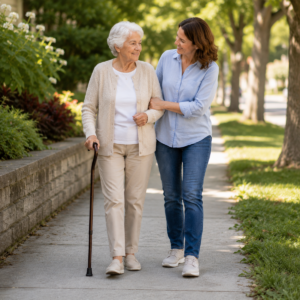 Older adult applying safe everyday guidance related to walking canes for seniors: the complete guide